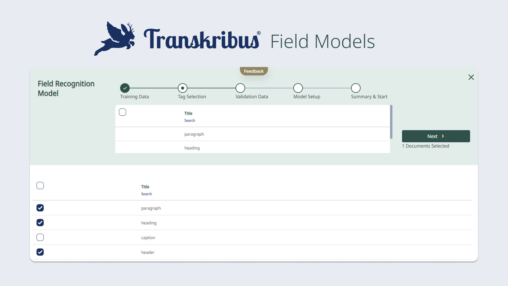 Field Model Introducing Field Models - Trainable Layout AI in Transkribus - READ-COOP
